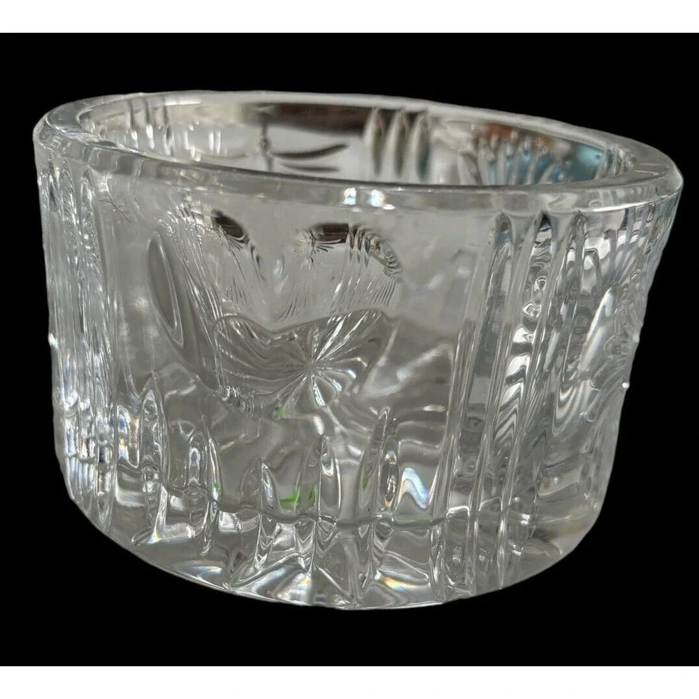 WATERFORD Crystal Champagne Wine Coaster Bowl Heart Bow Angel 2000 Millennium